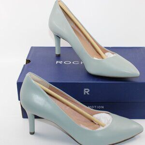 Rockport Total Motion Truteck S 9M Pale Blue Leather 3" Stilettos Formal Cushion